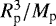 Mathematical equation: $R_{\textrm{p}}^3 / {M_{\textrm{p}}}$