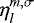 Mathematical equation: $\eta_{l}^{m,\sigma}$