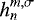 Mathematical equation: $h_{n}^{m,\sigma}$