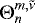 Mathematical equation: $\Theta_{n}^{{m},{\tilde{\nu}}}$