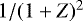 Mathematical equation: $1/(1+Z)^2$