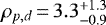 Mathematical equation: $\rho_{p,d}\,{=}\,3.3^{+1.3}_{-0.9}$