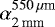 Mathematical equation: $\alpha^{{\hbox{\scriptsize 550}}\,\mu\text{m}}_{{\hbox{\scriptsize 2}}\,\text{mm}}$