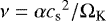 Mathematical equation: $\nu = \alpha {c_{\textrm{s}}}^{2} / \Omega_{\textrm{K}}$