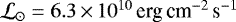 $\mathcal{L}_{\odot} = 6.3\,{\times}\,10^{10}\,\textrm{erg}\,\textrm{cm}^{-2}\,\textrm{s}^{-1}$