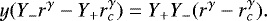 \begin{equation*} y(Y_-r^{\gamma}-Y_+r_c^{\gamma})=Y_+Y_-(r^{\gamma}-r_c^{\gamma}) .\end{equation*}