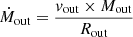 $$ \begin{aligned} \dot{M}_{\rm out} = \frac{{ v}_{\rm out} \times M_{\rm out}}{R_{\rm out}} \end{aligned} $$