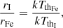 $$ \begin{aligned} \frac{r_{\rm I}}{r_{\rm Fe}}=\frac{kT_{\mathrm{th}_{\rm Fe}}}{kT_{\mathrm{th}_{\rm I}}}, \end{aligned} $$