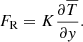 $$ \begin{aligned}&F_{\rm R}=K\frac{\partial \overline{T}}{\partial y}. \end{aligned} $$