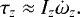 \begin{equation*} \tau_{z} \approx I_{z} {\dot{\omega}_{z}}.\end{equation*}