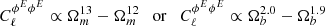 $$ \begin{aligned} C_\ell ^{\phi ^{E}\phi ^{E}}\propto \Omega _m^{13}-\Omega _m^{12}\quad \mathrm{or} \quad C_\ell ^{\phi ^{E}\phi ^{E}}\propto \Omega _b^{2.0}-\Omega _b^{1.9} \end{aligned} $$