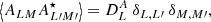 $$ \begin{aligned} \left\langle A_{LM}A^\star _{L{\prime }M{\prime }}\right\rangle =D^A_L~\delta _{L,L{\prime }}~\delta _{M,M{\prime }}, \end{aligned} $$