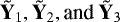 $\tilde{\textbf{Y}} _1,\tilde{\textbf{Y}}_2, \text{and }\tilde{\textbf{Y}}_3$