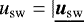 $u_{\mathrm{sw}} = |\underline{\vec{u}_{\mathrm{sw}}}$