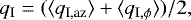 \begin{equation*} q_{\textrm{I}} = (\langle q_{\textrm{I,az}}\rangle&#x002B;\langle q_{\textrm{I},\phi}\rangle)/2, \end{equation*}