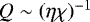 $Q \sim (\eta\chi)^{-1}$