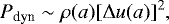 \begin{equation*} P_{\textrm{dyn}} \sim \rho (a)[\Delta u(a)]^2 ,\end{equation*}