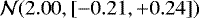 $\mathcal{N}(2.00,[-0.21,&#x002B;0.24])$