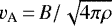 $v_{\textrm{A}}\,{=}\,B/\sqrt{4\pi\rho}$