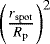 $\left(\frac{r_{\mathrm{spot}}}{R_{\mathrm{p}}}\right)^2$