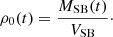 $$ \begin{aligned} \rho _0(t) = \frac{M_{\mathrm{SB}}(t)}{V_{\mathrm{SB}}}\cdot \end{aligned} $$