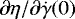$\partial\eta/\partial\dot{\gamma}(0)$