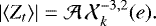 \begin{equation*} | \langle Z_t \rangle | = {\mathcal{A}} \, \Xh_k^{-3,2} (e). \end{equation*}