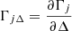 $ \Gamma_{j\Delta}=\frac{\partial \Gamma_j}{\partial \Delta} $
