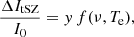 $$ \begin{aligned} \frac{\Delta I_{\rm tSZ}}{I_0} = { y} \, f(\nu , T_{\rm e}), \end{aligned} $$