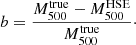 $$ \begin{aligned} b = \frac{M_{500}^{\mathrm{true} } - M_{500}^{\mathrm{HSE} }}{M_{500}^{\mathrm{true} }}\cdot \end{aligned} $$