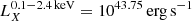 $ L_X^{0.1-2.4\,{\rm keV}} = 10^{43.75}\,{\rm erg}\,{\rm s}^{-1} $