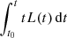 $ \int^t_{t_0} t L(t) \,{\rm d}t $