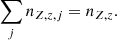 $$ \begin{aligned} \sum _{j}n_{Z,z,j}=n_{Z,z}. \end{aligned} $$