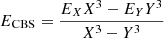 $ E_{\mathrm{CBS}}=\frac{E_XX^3-E_YY^3}{X^3-Y^3} $