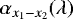 $\alpha_{x_1-x_2}(\lambda)$