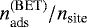 $n_{\textrm{ads}}^{(\rm BET)}/n_{\textrm{site}}$