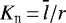$K_{\textrm{n}}\,{=}\,\overline{l}/r$