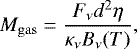 \begin{equation*} M_{\mathrm{gas}} = \frac{F_{\nu} d^2 \eta}{\kappa_{\nu} B_{\nu}(T)},\end{equation*}