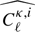 $ \widehat{{C}_{\ell}^{\kappa,i}} $