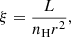 $$ \begin{aligned} \xi =\frac{L}{n_{\rm H}r^{2}}, \end{aligned} $$