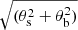 $ \sqrt{(\theta_{\mathrm{s}}^2 + \theta_{\mathrm{b}}^2)} $