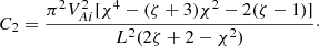 $$ \begin{aligned} C_2 = \frac{\pi ^2 V_{Ai}^2[\chi ^4 - (\zeta + 3)\chi ^2 - 2(\zeta - 1)]}{L^2(2\zeta + 2 - \chi ^2)}\cdot \end{aligned} $$