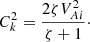 $$ \begin{aligned} C_k^2 = \frac{2\zeta V_{Ai}^2}{\zeta + 1}\cdot \end{aligned} $$
