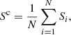 $$ \begin{aligned} S^\mathrm{c} = \frac{1}{N} \sum _{i=1}^N S_i, \end{aligned} $$