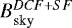 $B_{\textrm{sky}}^{DCF+SF}$
