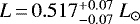 $L\,{=}\,0.517_{-0.07}^{+0.07}~L_{\odot}$
