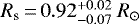 $R_{\textrm{s}}\,{=}\,0.92_{-0.07}^{+0.02}~R_{\odot}$