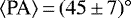 $\langle {\textrm{PA}} \rangle\,{=}\,(45\,{\pm}\,7){}^{\circ}$