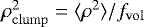 $\rho_{\mathrm{clump}}^2 = \langle \rho^2 \rangle/f_{\mathrm{vol}}$