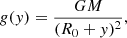 $$ \begin{aligned} {g}({ y}) = \frac{G M}{(R_0 + { y})^2}, \end{aligned} $$